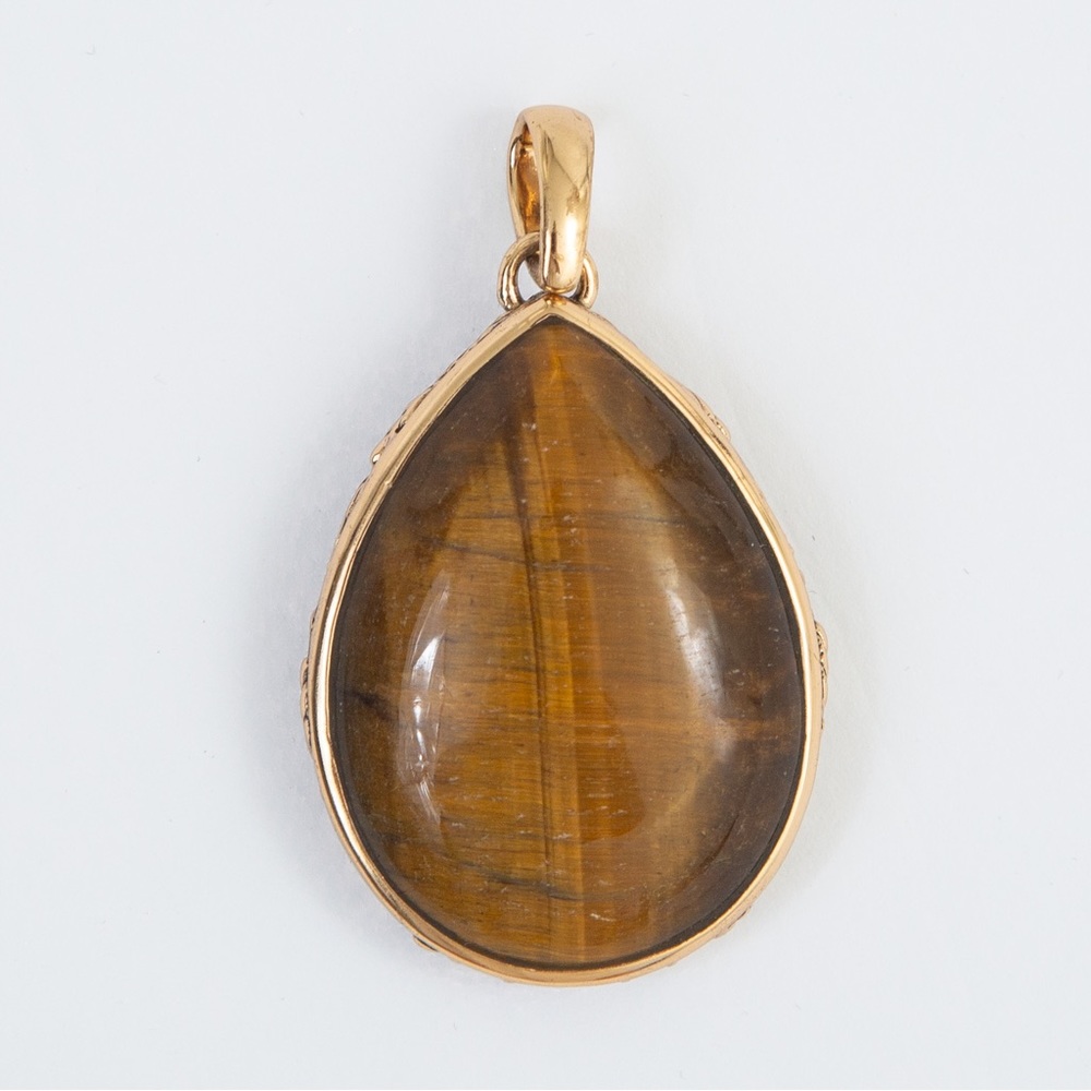Bold pendant teardrop pendant tiger's eye Studio Barse